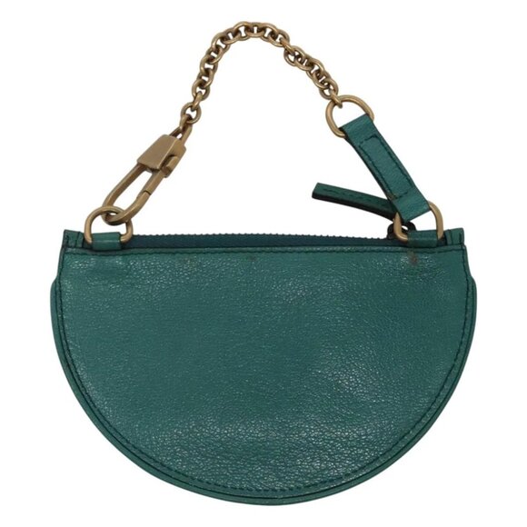 GUCCI Coin Purse Leather Green Auth 110449V - Picture 3 of 15